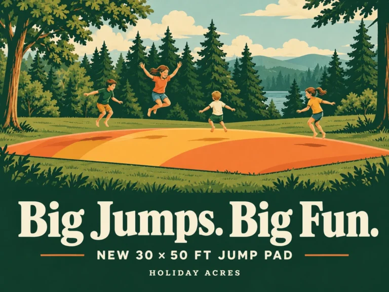 Meet the New 30 × 50 ft Jump Pad at Holiday Acres