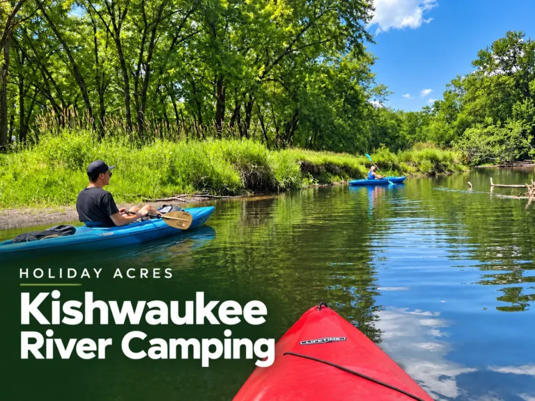 Camping on the Kishwaukee River at Holiday Acres